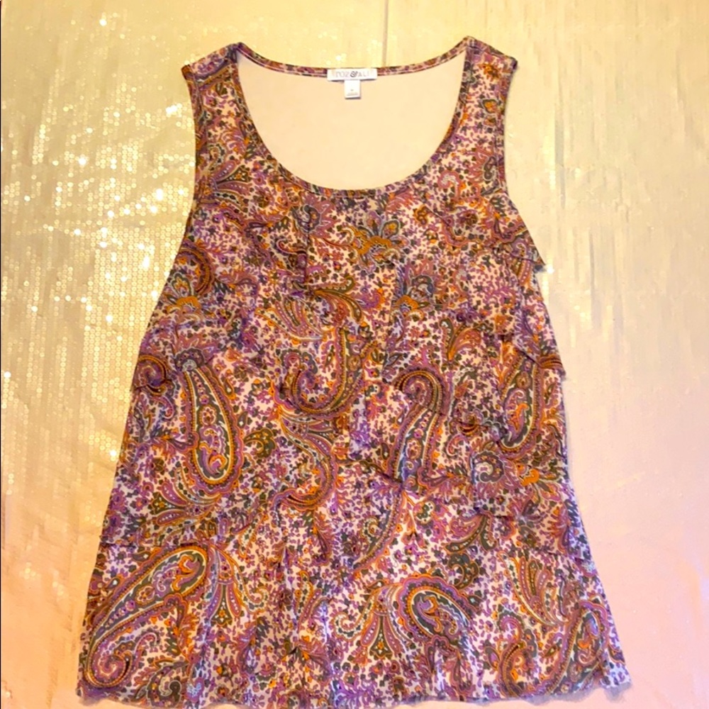 Paisley dressy tank top